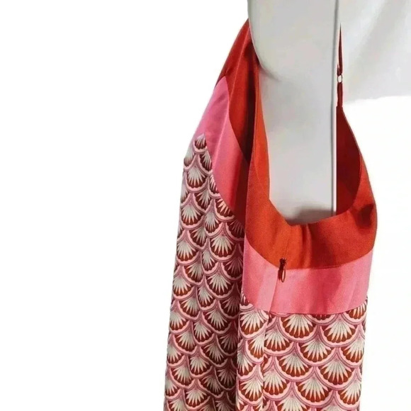 Ellos Red Pink Print Boho Maxi Dress - Picture 4 of 13